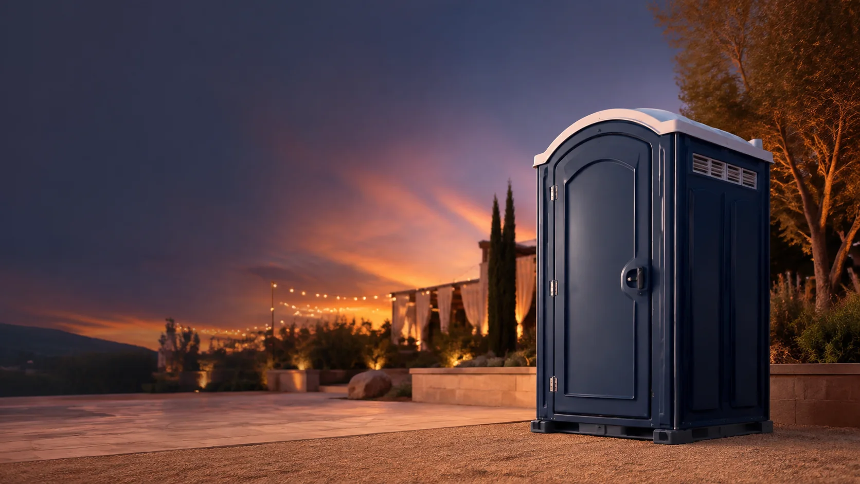 Portable restroom shown for rental planning in Saint Cloud, MN